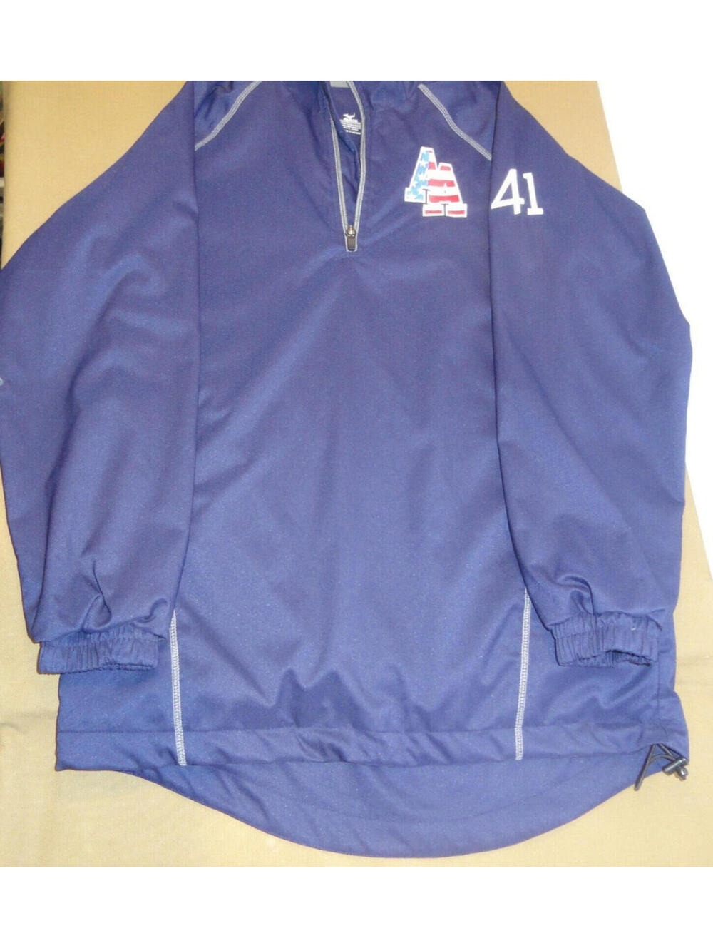 MIZUNO 82ND AIRBORNE ALL AMERICAN PULLOVER 1/4 ZIP BLUE JACKET YOUTH XL